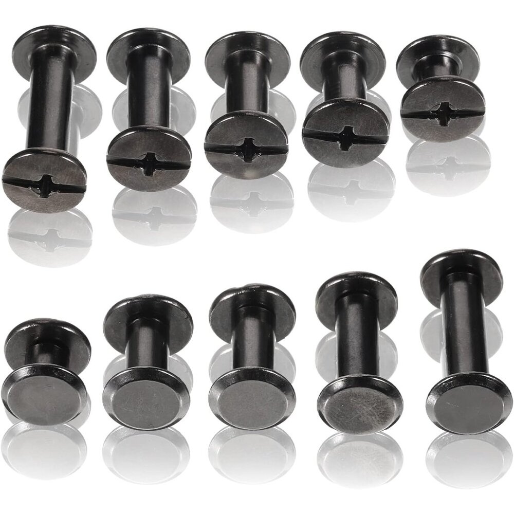 80 Sets Chicago Screw Leather Rivets Assorted Kit Chicago Binding Screws 5 Sizes - Picture 7 of 7